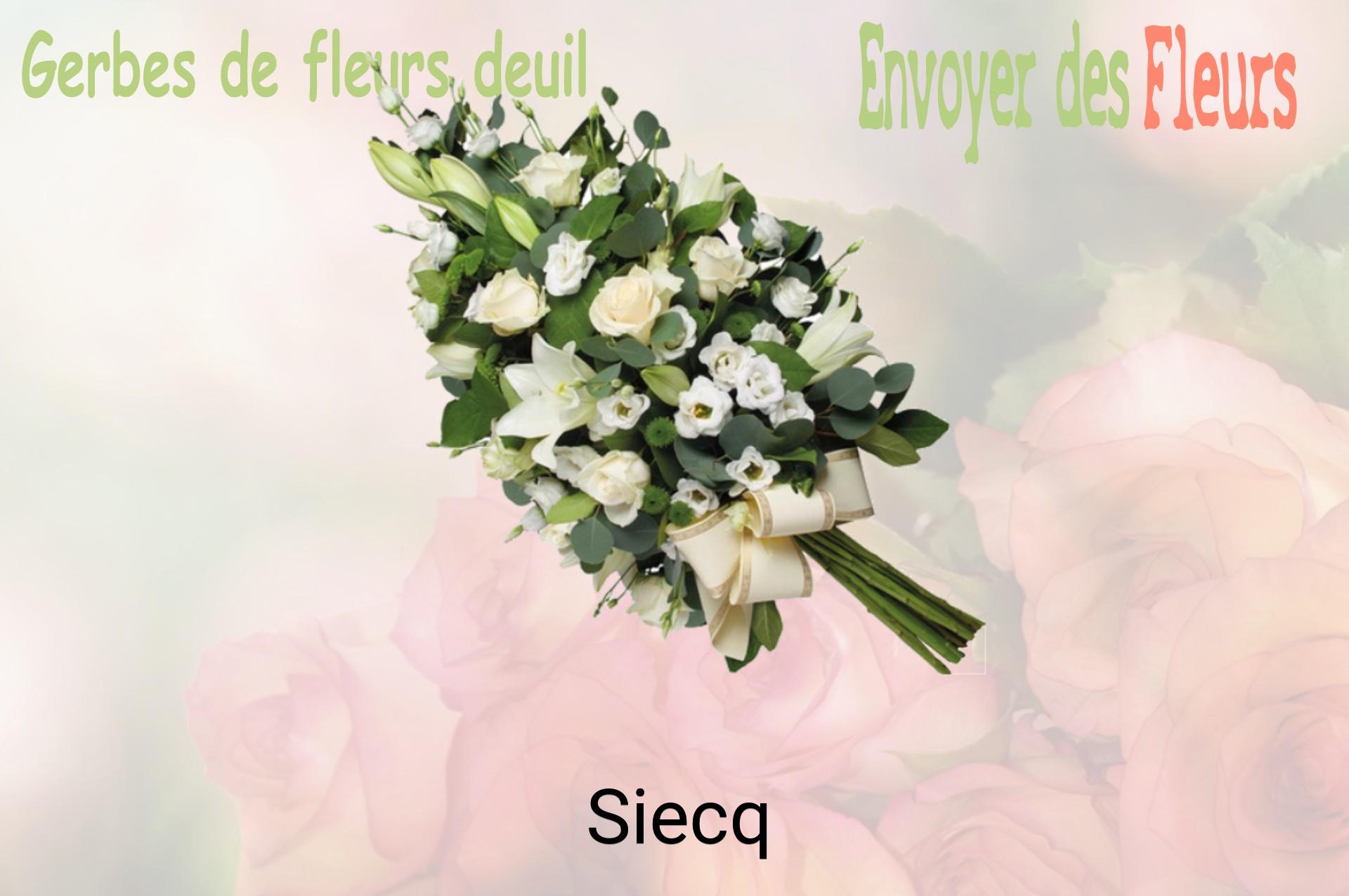 Gerbe de fleurs de deuil livrée à Siecq
